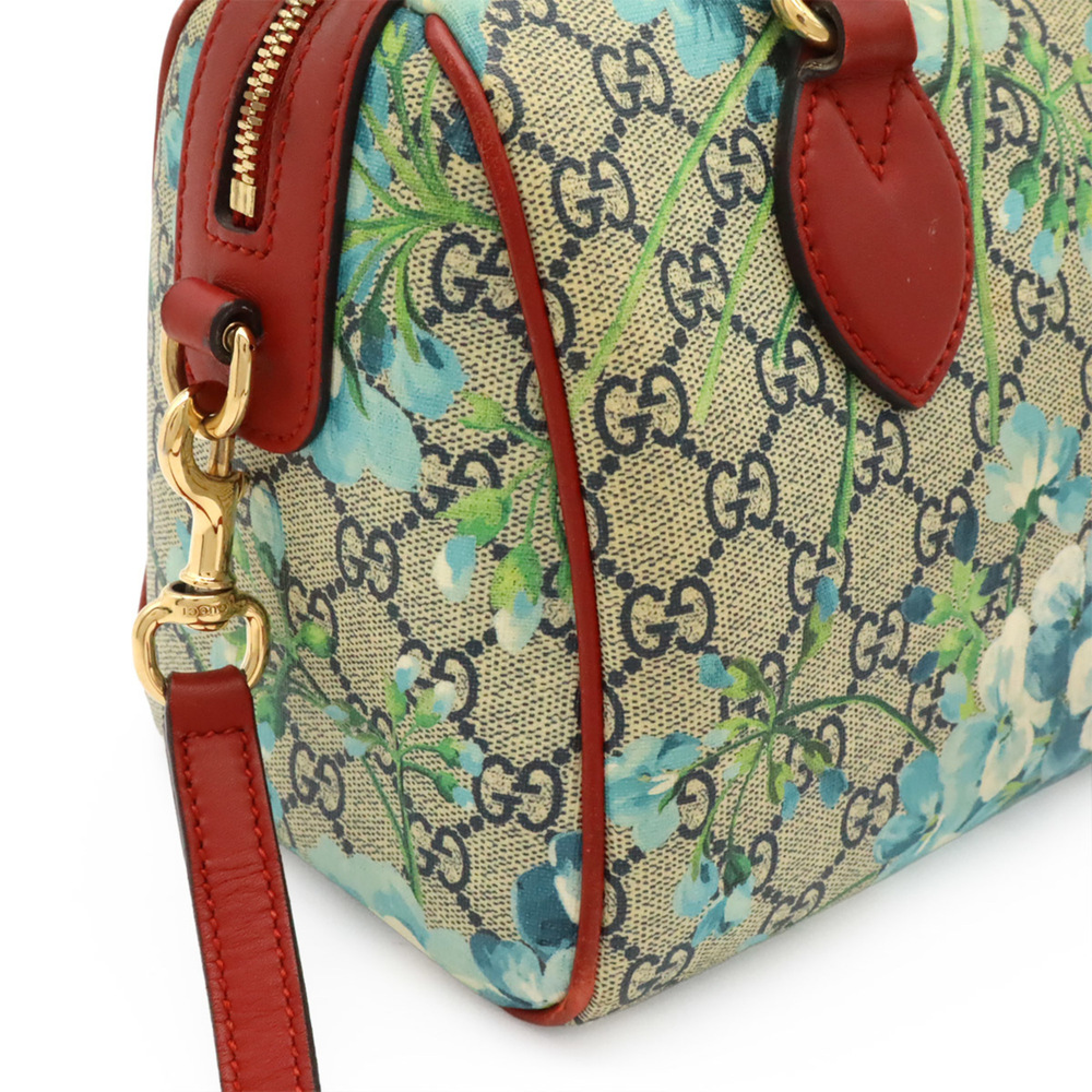 GUCCI GG Blooms Supreme Handbag/Shoulder Bag, Flower Pattern, Beige/Red, 409529 - Picture 8 of 9